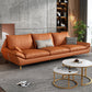 Contemporary 3-seater 33.46" H Faux Leather Pillow Top Arm Sofa