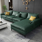 Scandinavian 4-seat Pillow Top Arm Sectional 37.4" High Sectional with 4 Pillows Dark Green Right Clearhalo 'furn' 'furn_sectionals' 'Furniture' 'Living Room Furniture' 'Sectionals' 6216375