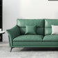 Contemporary 33.46" H Green Faux Leather Pillow Top Arm Sofa Clearhalo 'furn' 'furn_sofas' 'Furniture' 'Living Room Furniture' 'Sofa' 'sofas' 6216391