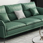 Contemporary 33.46" H Green Faux Leather Pillow Top Arm Sofa Clearhalo 'furn' 'furn_sofas' 'Furniture' 'Living Room Furniture' 'Sofa' 'sofas' 6216395