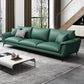 33.46" H Green Genuine Leather Pillow Top Arm Sofa for Living Room 85''L x36"W x 33.5"H Clearhalo 'furn' 'furn_sofas' 'Furniture' 'Living Room Furniture' 'Sofa' 'sofas' 6216414