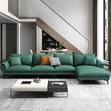 33.46" H Green Genuine Leather Pillow Top Arm Sofa for Living Room Clearhalo 'furn' 'furn_sofas' 'Furniture' 'Living Room Furniture' 'Sofa' 'sofas' 6216415