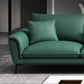 33.46" H Green Genuine Leather Pillow Top Arm Sofa for Living Room Clearhalo 'furn' 'furn_sofas' 'Furniture' 'Living Room Furniture' 'Sofa' 'sofas' 6216416