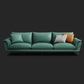 33.46" H Green Genuine Leather Pillow Top Arm Sofa for Living Room Clearhalo 'furn' 'furn_sofas' 'Furniture' 'Living Room Furniture' 'Sofa' 'sofas' 6216417