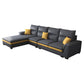 FAUX Cuir Sectional avec chaise coiffure Top Bras 4 places sectionnelle