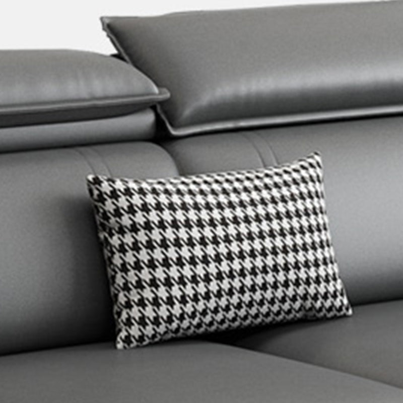 Nordic Stationary with Storage Living Room Recessed Arm Cushions Settee Clearhalo 'furn' 'furn_sectionals' 'Furniture' 'Living Room Furniture' 'Sectionals' 6216473