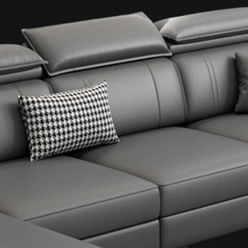 Nordic Stationary with Storage Living Room Recessed Arm Cushions Settee Clearhalo 'furn' 'furn_sectionals' 'Furniture' 'Living Room Furniture' 'Sectionals' 6216476