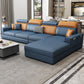Nordic Stationary with Storage Living Room Recessed Arm Cushions Settee Blue-Orange Right Clearhalo 'furn' 'furn_sectionals' 'Furniture' 'Living Room Furniture' 'Sectionals' 6216479