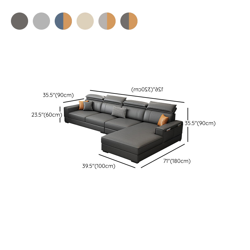 Nordic Stationary with Storage Living Room Recessed Arm Cushions Settee Clearhalo 'furn' 'furn_sectionals' 'Furniture' 'Living Room Furniture' 'Sectionals' 6216484