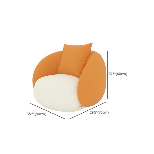 Contemporary Faux Leather Sloped Arm Sofa Tight Back Curved Sofa