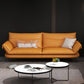 Contemporary Cushions Standard Sofa Leather Flared Arm Sofa for Living Room