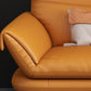 Contemporary Cushions Standard Sofa Leather Flared Arm Sofa for Living Room