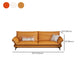 Contemporary Cushions Standard Sofa Leather Flared Arm Sofa for Living Room
