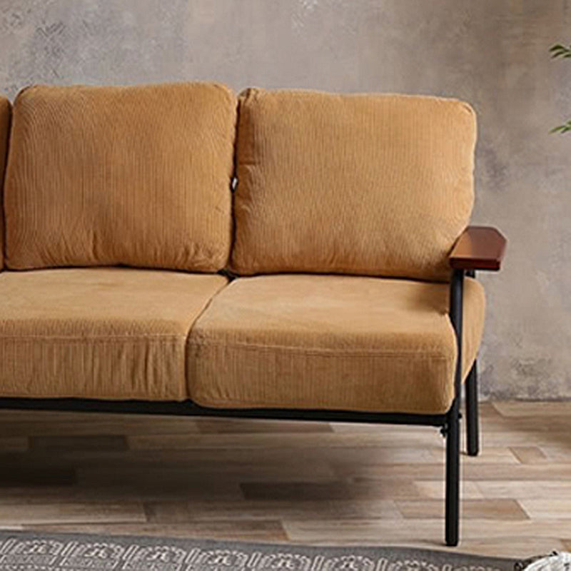 Fabric de tissu contemporain standard coussins canapé de bras carré