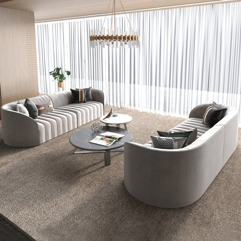 Contemporary Tight Back Standard Sofa Tuxedo Arm Sofa for Living Room Clearhalo 'furn' 'furn_sofas' 'Furniture' 'Living Room Furniture' 'Sofa' 'sofas' 6216583