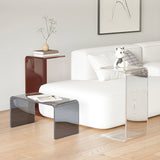 Modern Acrylic End Side Table Square Corner Table for Living Room