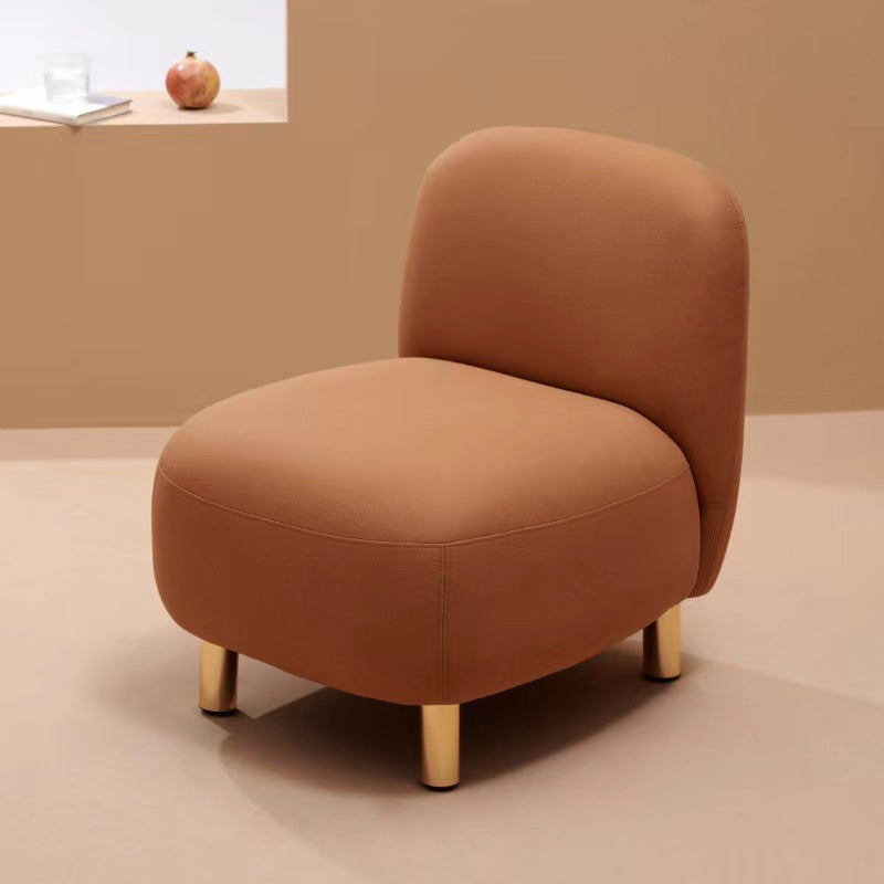 Contemporary Faux Leather Standard Sofa Square Arm Sofa for Living Room