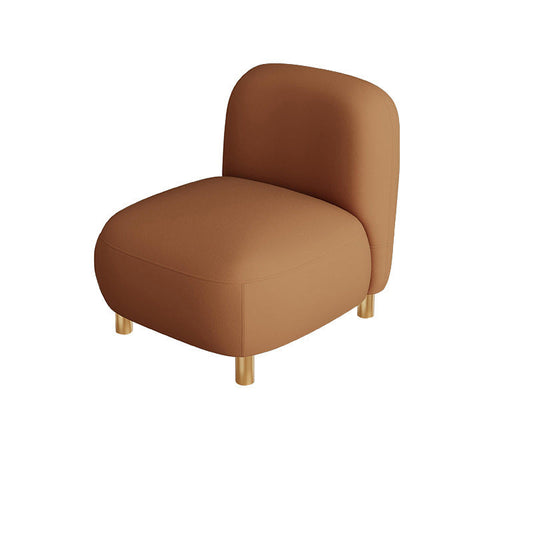 Contemporary Faux Leather Standard Sofa Square Arm Sofa for Living Room