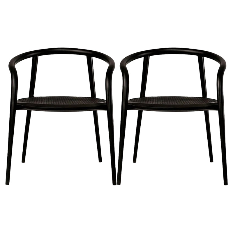 Solid Wood Frame Arms Included Chair with Sloped Arms and 4 Legs