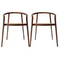 Solid Wood Frame Arms Included Chair with Sloped Arms and 4 Legs