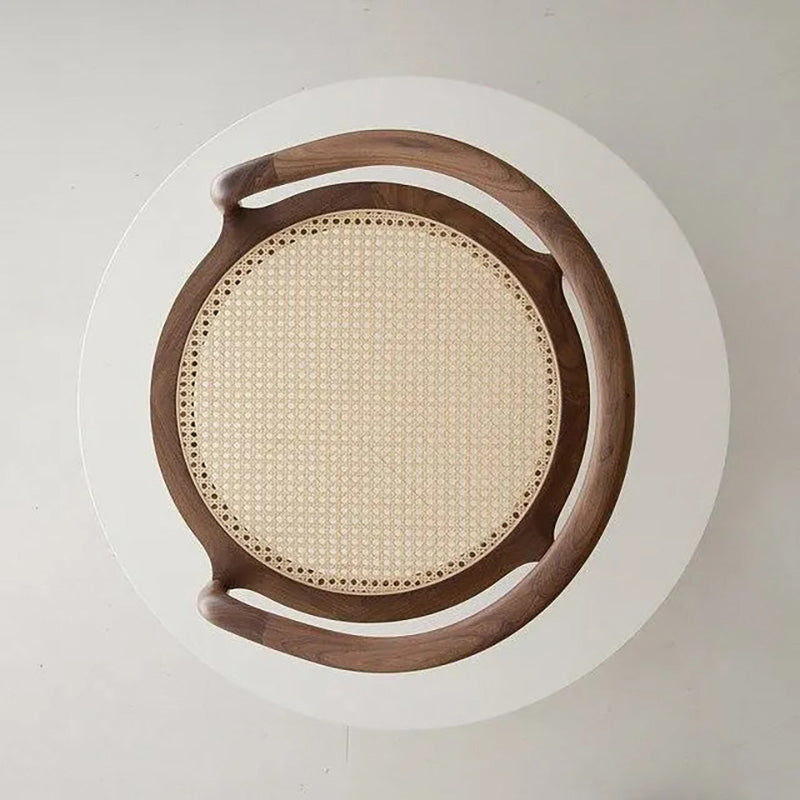 Solid Wood Frame Arms Included Chair with Sloped Arms and 4 Legs