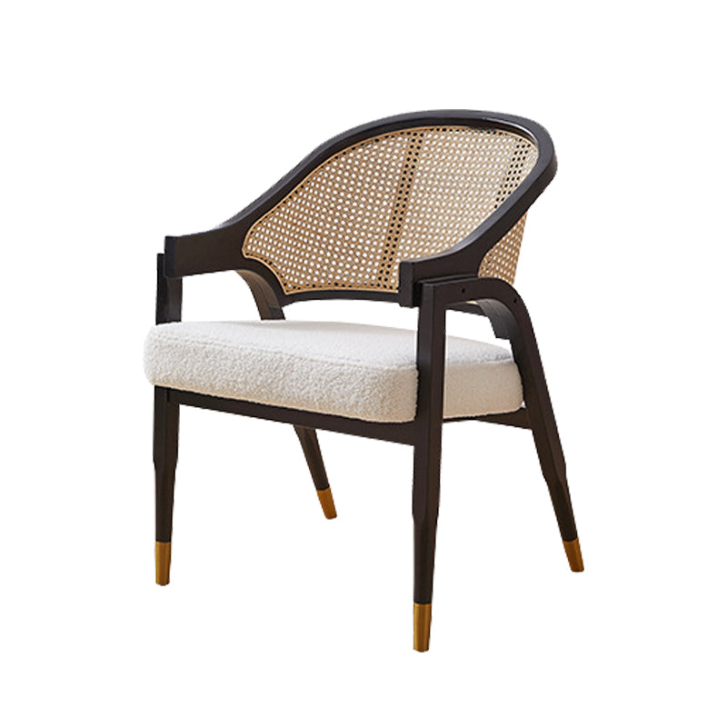 Leinenstuhl Massive Holzrahmenarme mit Basis vier Bein