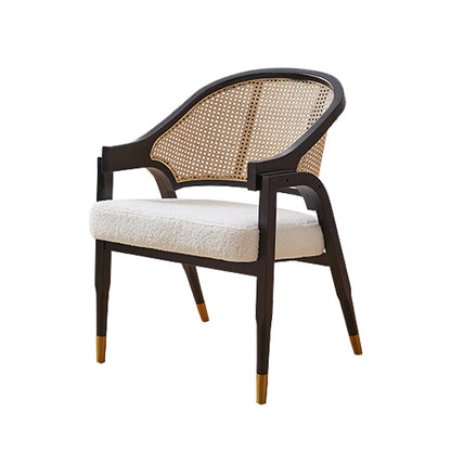 Leinenstuhl Massive Holzrahmenarme mit Basis vier Bein