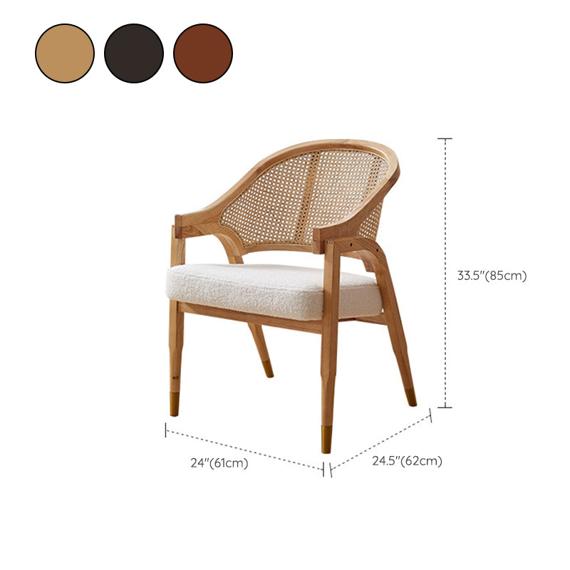 Leinenstuhl Massive Holzrahmenarme mit Basis vier Bein
