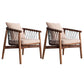 Barrel Accent Chair Solid Wood Arm Chair in Brone with Pillow Back 2 Piece Set Walnut Clearhalo 'Accent Chairs' 'accent_chairs' 'Chairs & Seating' 'furn' 'furn_accent_chairs' 'Furniture' 'Living Room Furniture' 6216865