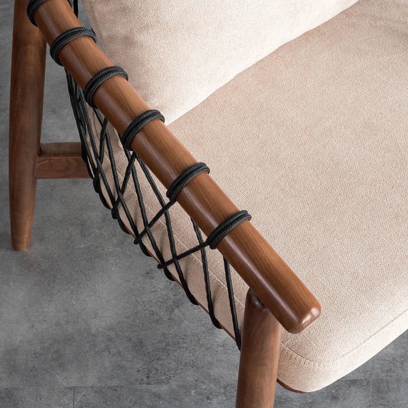 Barrel Accent Chair Solid Wood Arm Chair in Brone with Pillow Back Clearhalo 'Accent Chairs' 'accent_chairs' 'Chairs & Seating' 'furn' 'furn_accent_chairs' 'Furniture' 'Living Room Furniture' 6216869