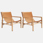 Solid Wood Arm Chair Living Room Fixed Back Arm Chair,Genuine Leather