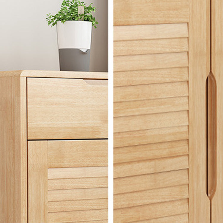 Contemporary Rubberwood Rectangle Cabinet with 2 Drawers Accent Cabinet Clearhalo 'Cabinets & Chests' 'cabinets_chests' 'furn' 'furn_cabinets_chests' 'Furniture' 'Living Room Furniture' 6216969