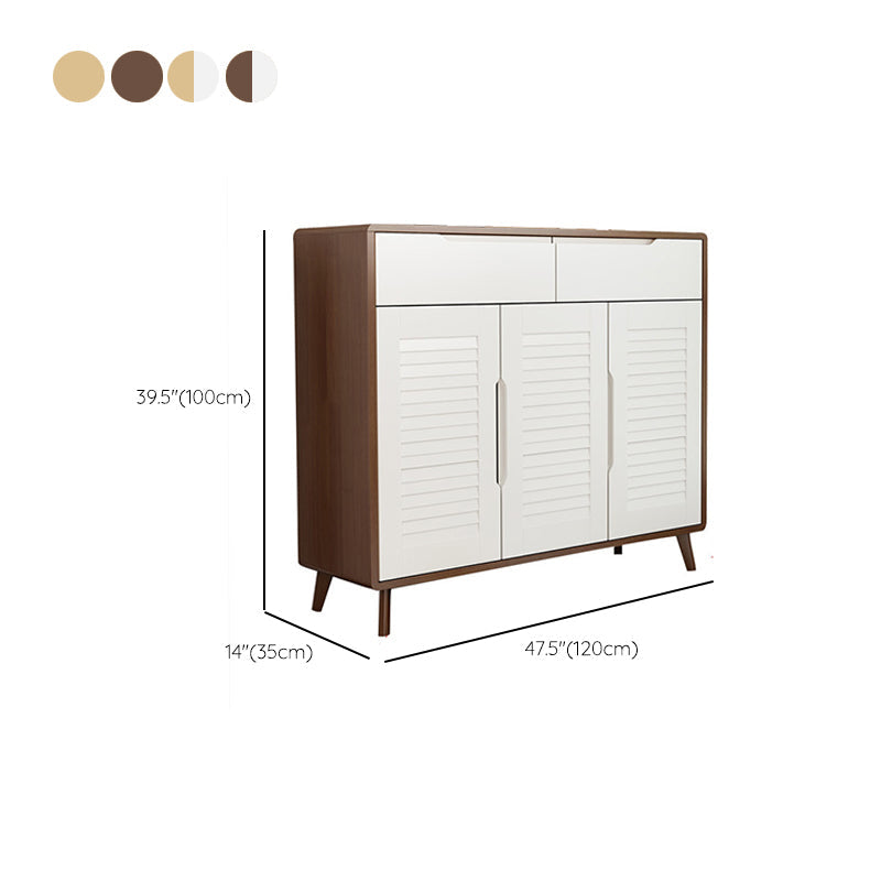 Contemporary Rubberwood Rectangle Cabinet with 2 Drawers Accent Cabinet Clearhalo 'Cabinets & Chests' 'cabinets_chests' 'furn' 'furn_cabinets_chests' 'Furniture' 'Living Room Furniture' 6216972
