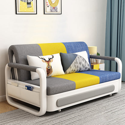 Divano letto di lino 35.43 "divano a trapastro quadrato largo con rivestimento imbottito