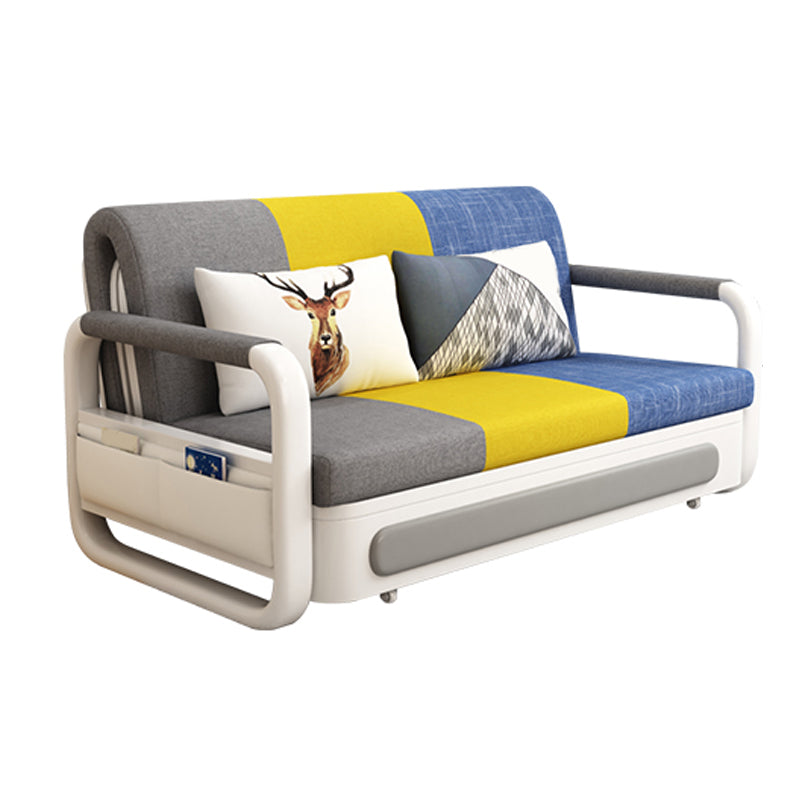 Divano letto di lino 35.43 "divano a trapastro quadrato largo con rivestimento imbottito