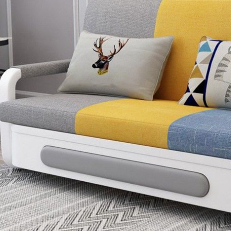 Divano letto di lino 35.43 "divano a trapastro quadrato largo con rivestimento imbottito