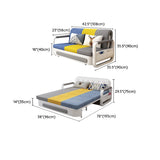 Divano letto di lino 35.43 "divano a trapastro quadrato largo con rivestimento imbottito