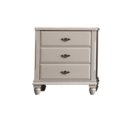 Hedendaagse grijze accentkist met zachte close -laden in rubberwood