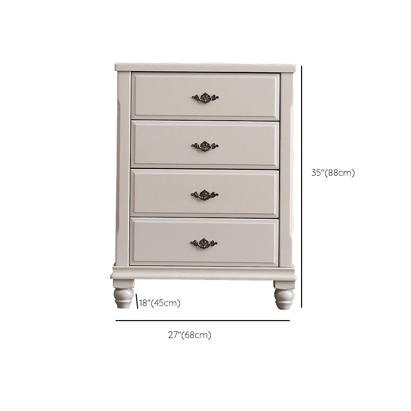 Hedendaagse grijze accentkist met zachte close -laden in rubberwood