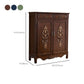 Industrieakzentschrank mit 2 Türen und 2 Schubladen in massivem Holz