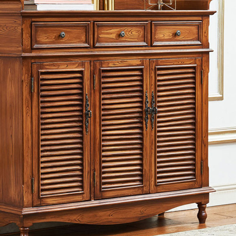 Industrial Rectangle Accent Cabinet with 6 Shelves Distressed Wood Cabinet Clearhalo 'Cabinets & Chests' 'cabinets_chests' 'furn' 'furn_cabinets_chests' 'Furniture' 'Living Room Furniture' 6217115