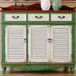 Industrial Rectangle Accent Cabinet with 6 Shelves Distressed Wood Cabinet Green Clearhalo 'Cabinets & Chests' 'cabinets_chests' 'furn' 'furn_cabinets_chests' 'Furniture' 'Living Room Furniture' 6217119