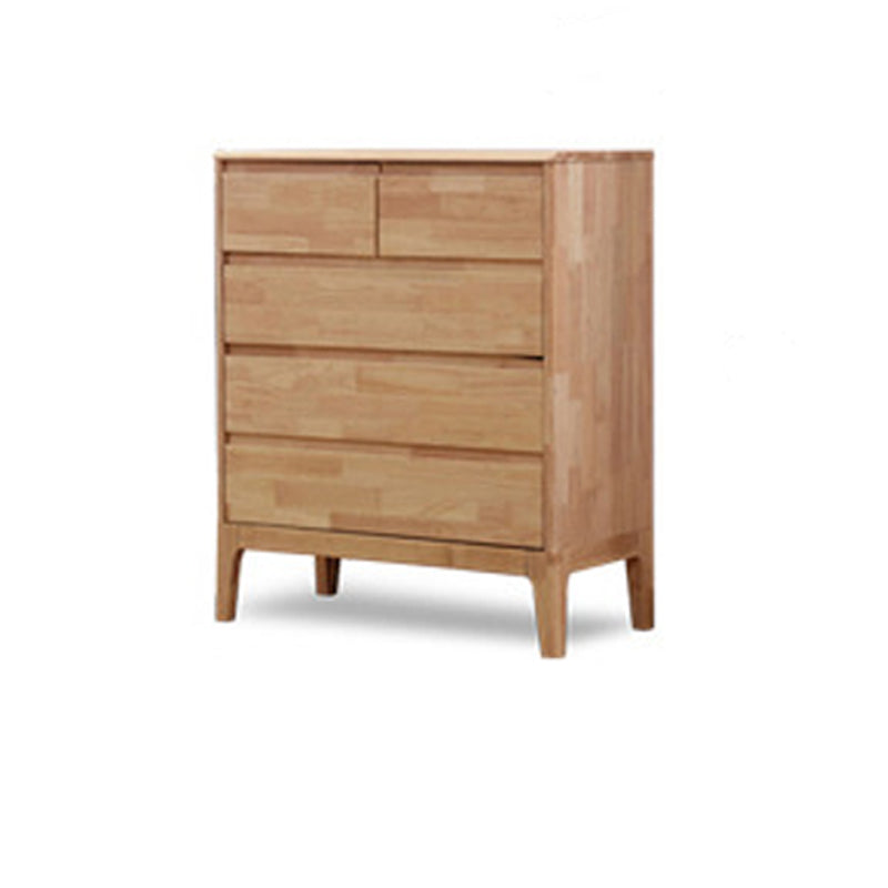 Modern Natural Rectangle Accent Chest with Drawers in Rubberwood Clearhalo 'Cabinets & Chests' 'cabinets_chests' 'furn' 'furn_cabinets_chests' 'Furniture' 'Living Room Furniture' 6217125