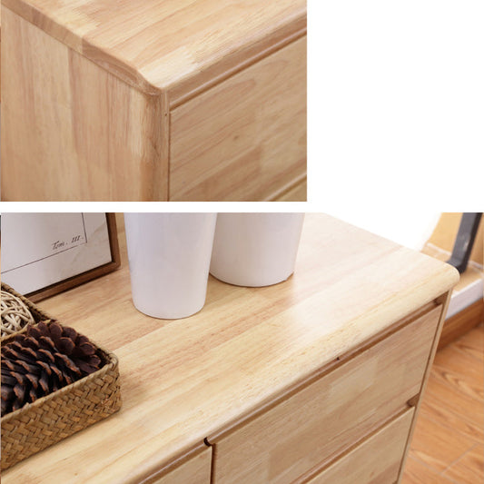 Modern Natural Rectangle Accent Chest with Drawers in Rubberwood Clearhalo 'Cabinets & Chests' 'cabinets_chests' 'furn' 'furn_cabinets_chests' 'Furniture' 'Living Room Furniture' 6217128