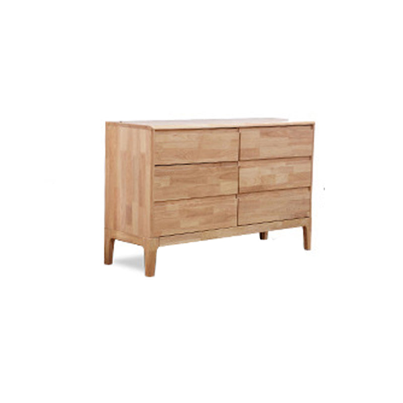 Modern Natural Rectangle Accent Chest with Drawers in Rubberwood Clearhalo 'Cabinets & Chests' 'cabinets_chests' 'furn' 'furn_cabinets_chests' 'Furniture' 'Living Room Furniture' 6217130