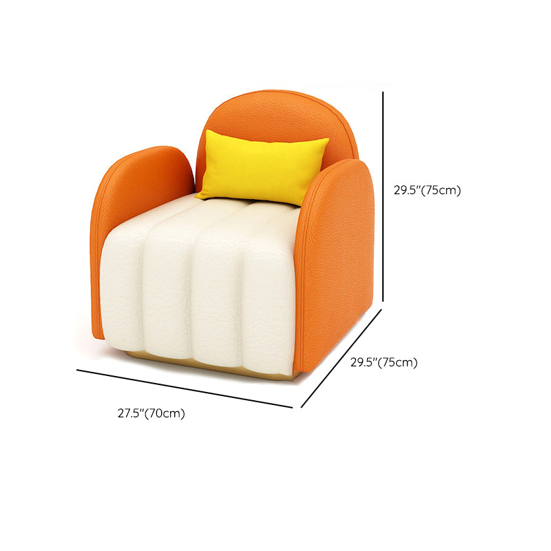 Contemporary Leather Sofa Square Arm Tight Back Sofa for Living Room