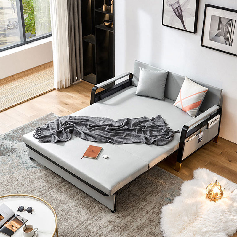 Divano letto convertibile con cuscino quadrato di stoccaggio divano letto posteriore