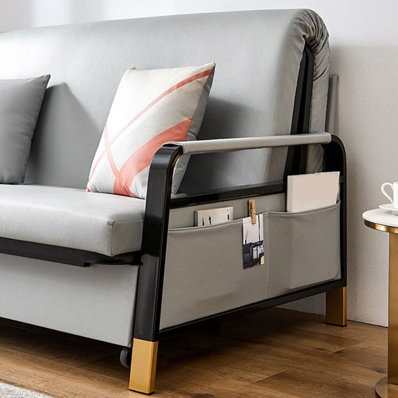 Divano letto convertibile con cuscino quadrato di stoccaggio divano letto posteriore