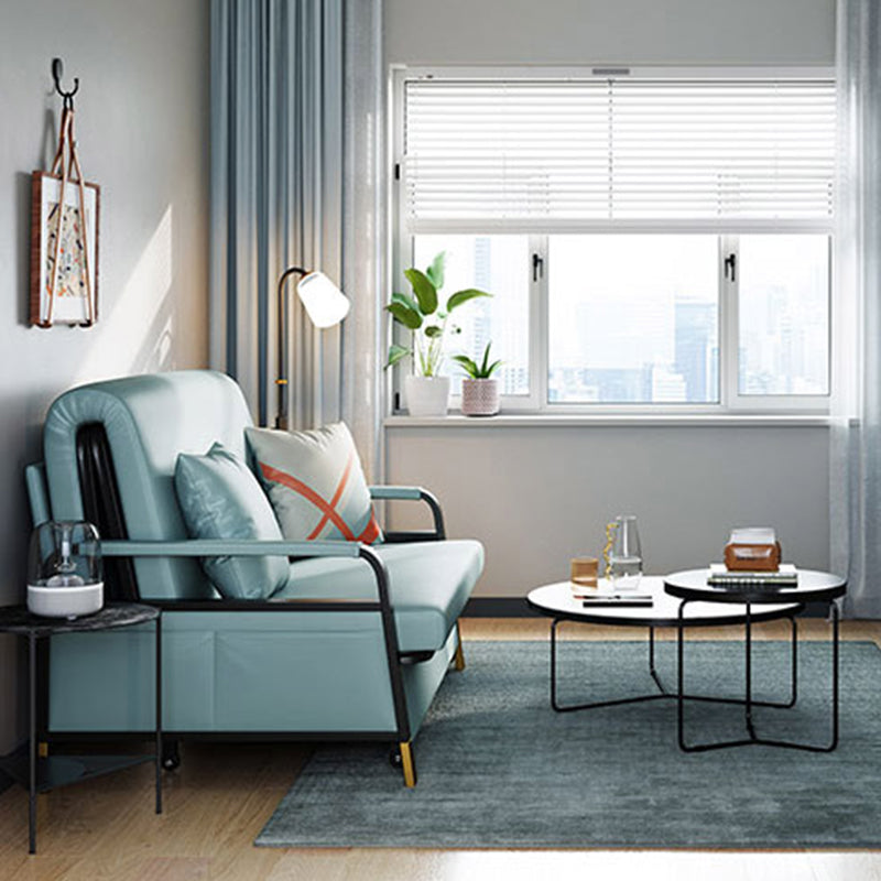 Divano letto convertibile con cuscino quadrato di stoccaggio divano letto posteriore