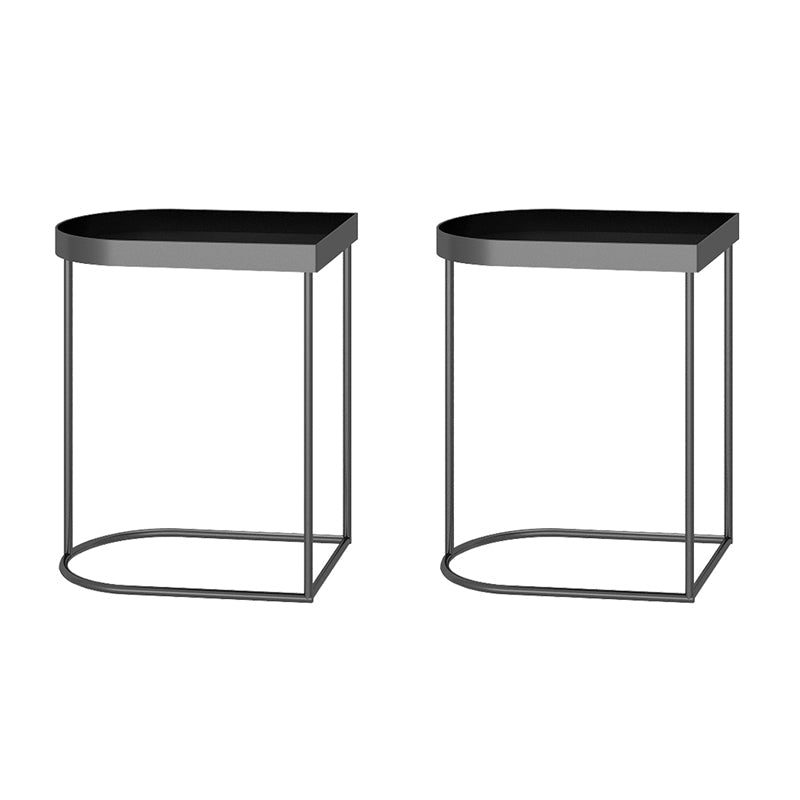Mid-Century Tray Top Corner Table Frame Metal Side End Table Black 2 Clearhalo 'Coffee & Accent Tables' 'End & Side Tables' 'end_side_tables' 'furn' 'furn_end_side_tables' 'Furniture' 'Living Room Furniture' 6217374